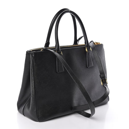 Prada Saffiano Medium Galleria Double Zip Tote Black 3 of 11