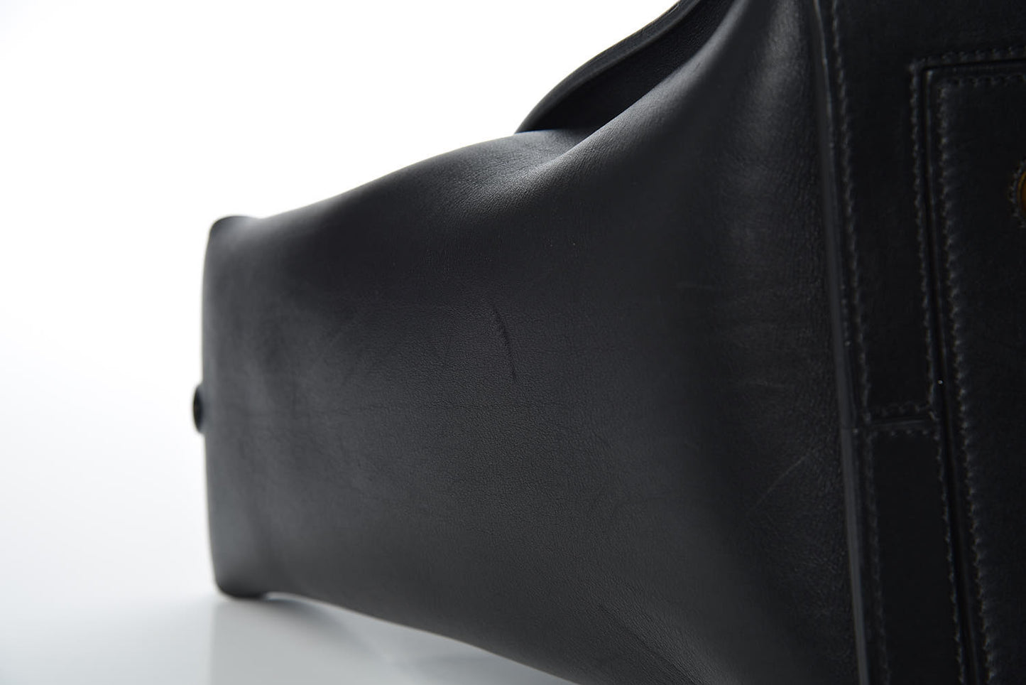 Smooth Calfskin Small Tie Knot Tote Black