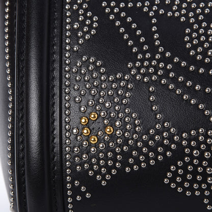 Alexander McQueen Calfskin Floral Studded Small Heroine Black 9 of 9