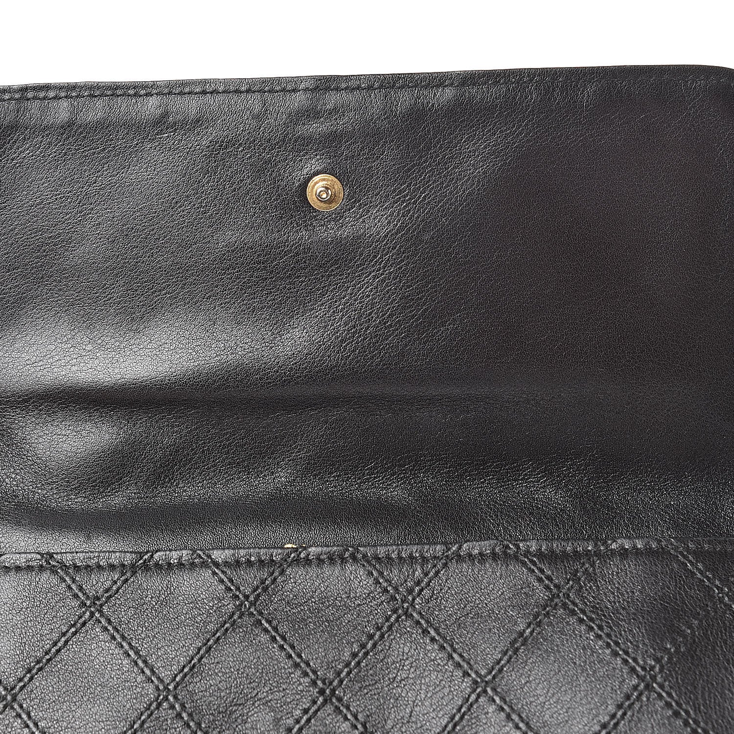 Chanel Lambskin Diamond Stitch Compact Pouch Black 9 of 13