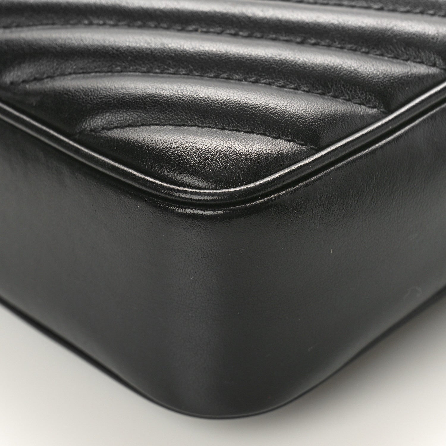 Saint Laurent Calfskin Matelasse Monogram Lou Camera Bag Black 8 of 12