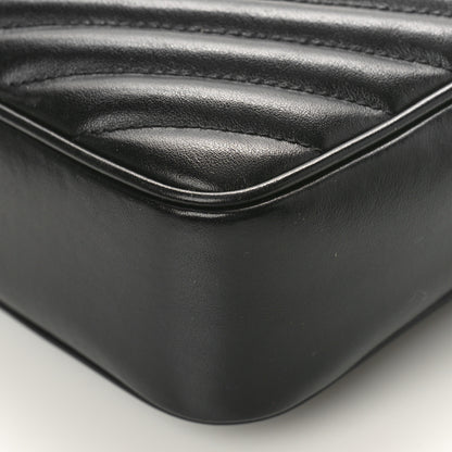 Saint Laurent Calfskin Matelasse Monogram Lou Camera Bag Black 8 of 12