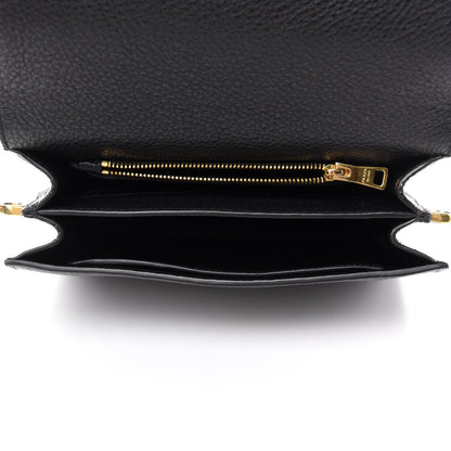 Prada Vitello Daino Double Strap Flap Crossbody Black 5 of 11