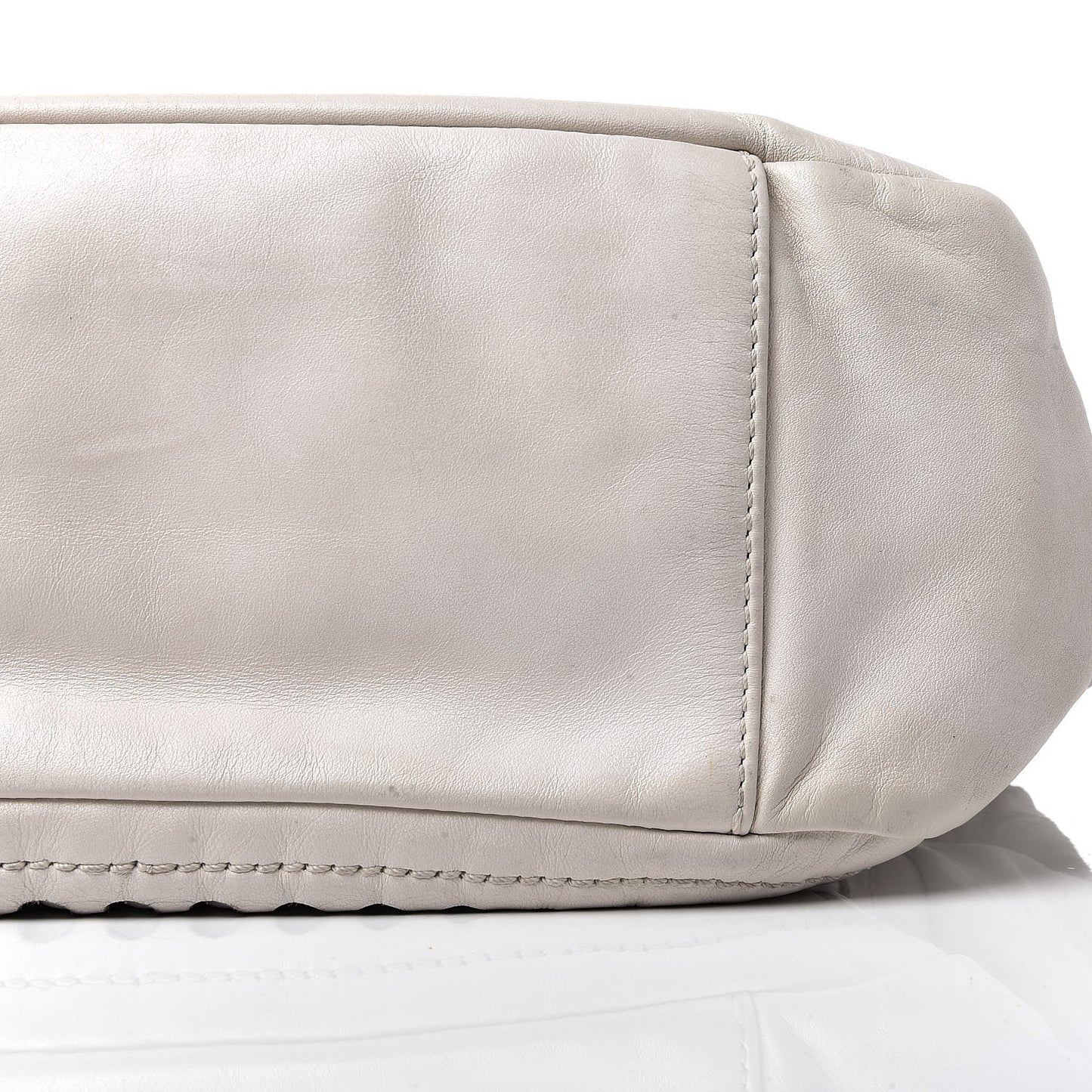Calfskin Modern Chain Flap White