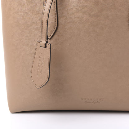 Burberry Grainy Calfskin Haymarket Check Small Reversible Tote Mid Camel 13 of 14