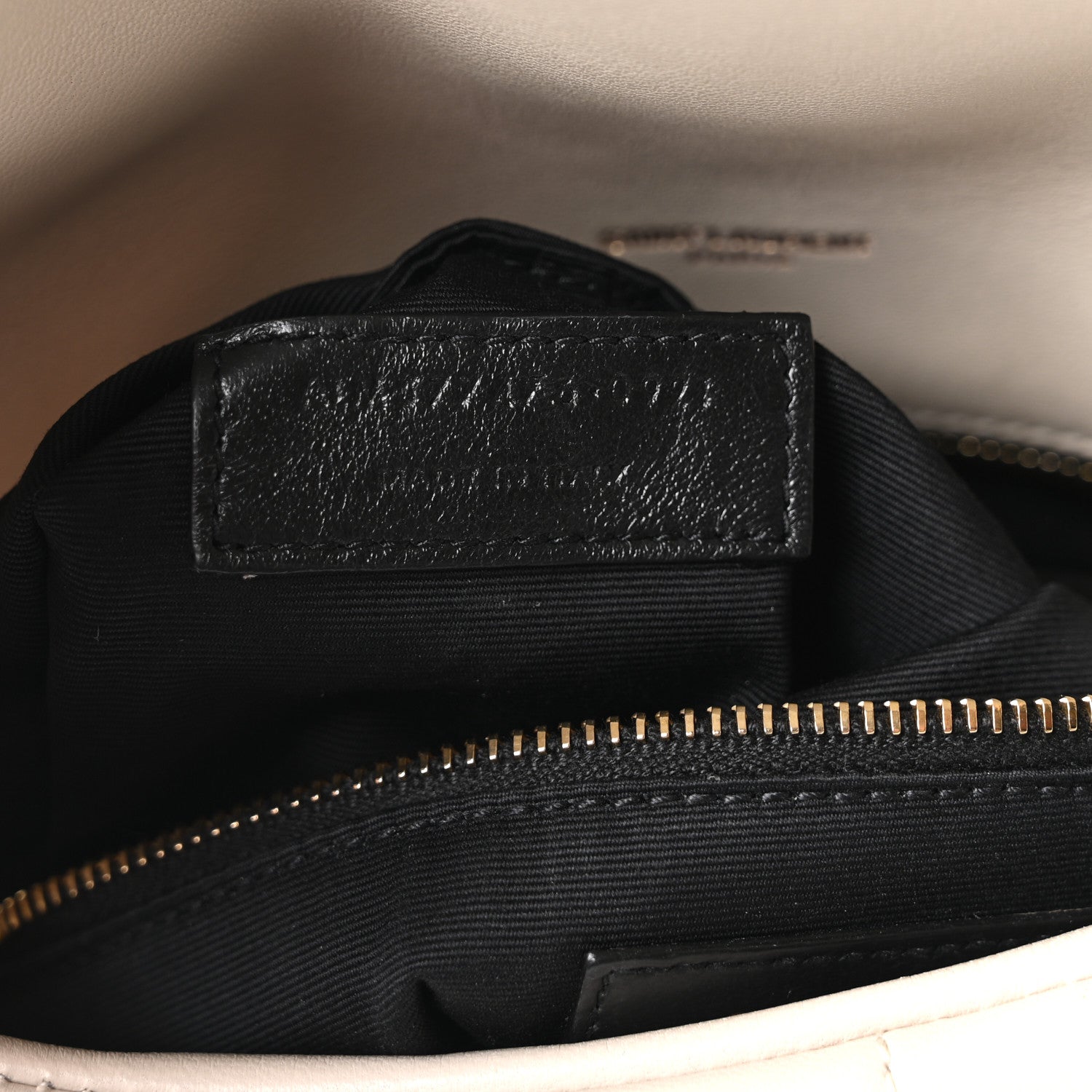 Saint Laurent Lambskin Quilted Small Loulou Puffer Monogram Chain Satchel Blanc Vintage 7 of 11