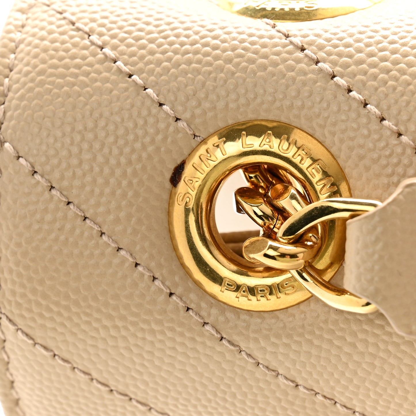 Grain De Poudre Matelasse Chevron Large Monogram Satchel Nude Powder