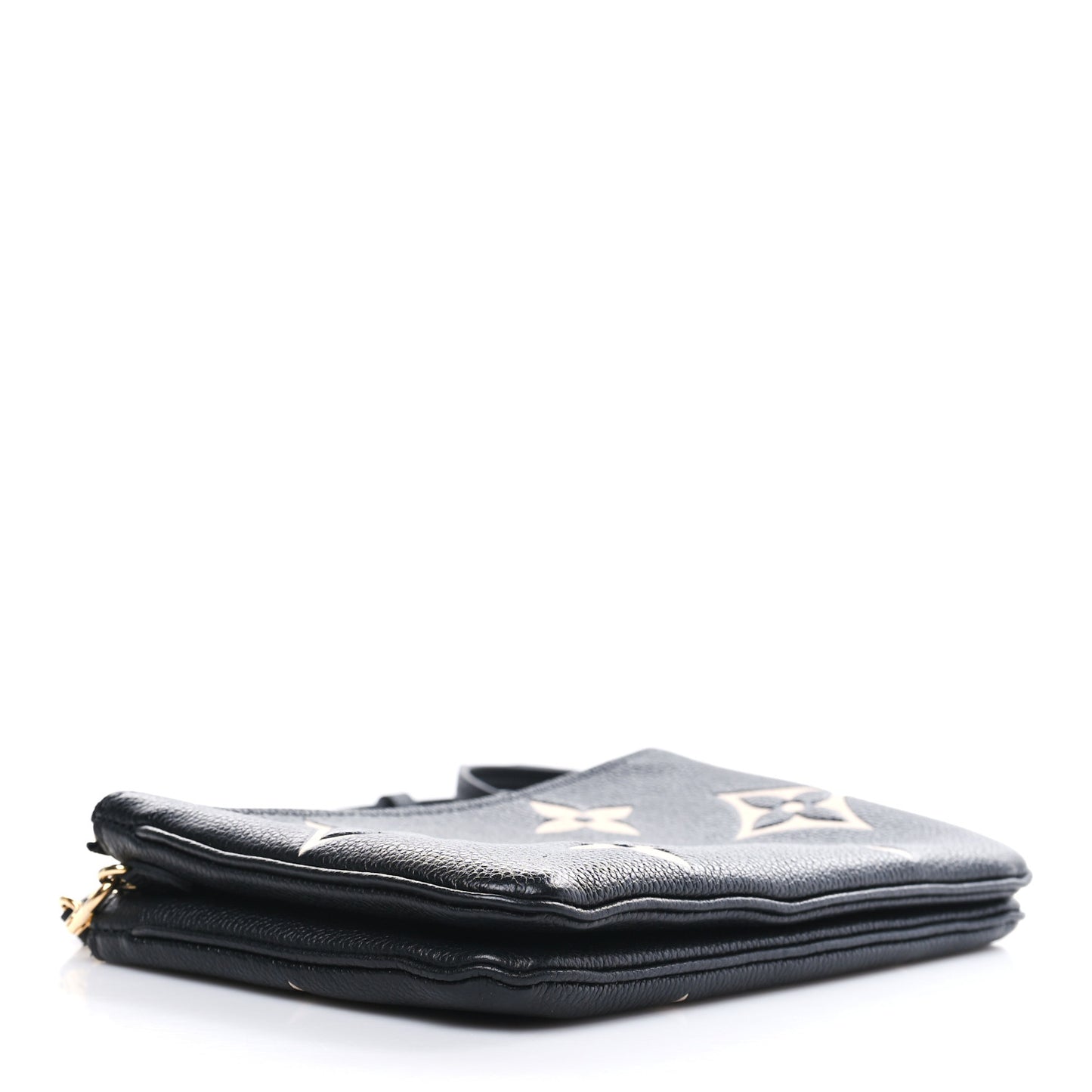 Empreinte Monogram Giant Double Zip Pochette Black Cream