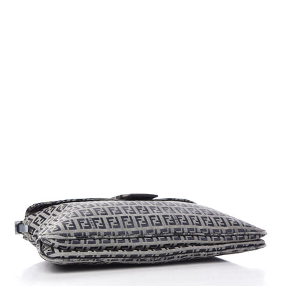 Fendi Zucchino Mama Baguette Double Flap Navy 4 of 8