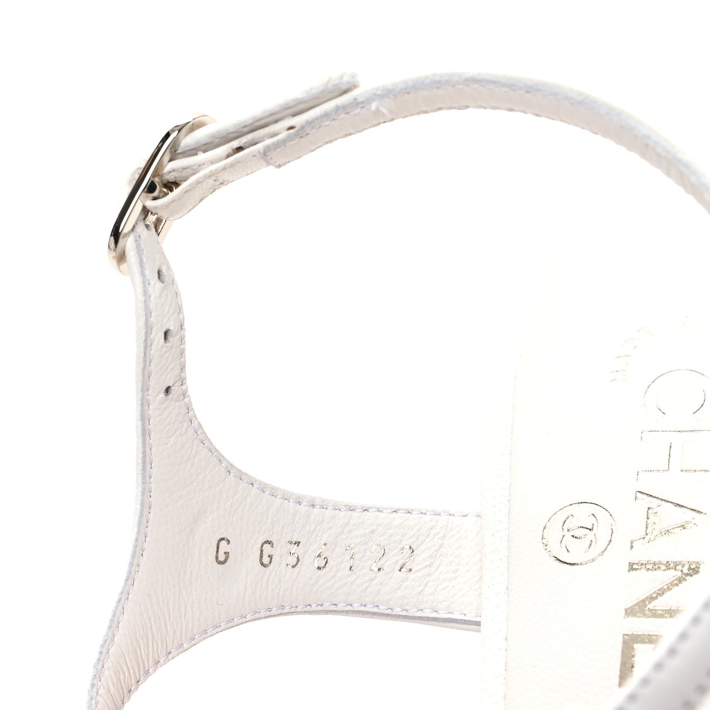 Lambskin Pearl CC Star Sandals 40 White