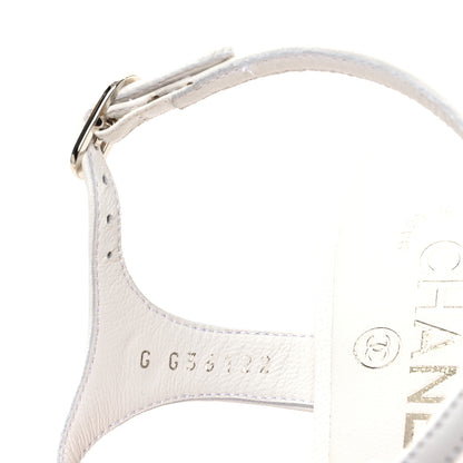 Chanel Lambskin Pearl CC Star Sandals 40 White 8 of 8