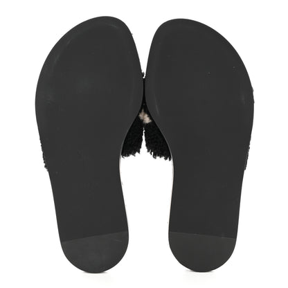 Louis Vuitton Shearling Magnetic Flat Mule 41 Black 5 of 8