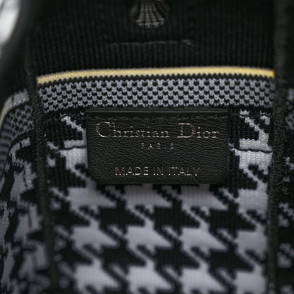 Christian Dior Canvas Houndstooth Embroidered Small Diorcamp Bag Black Multicolor 6 of 10