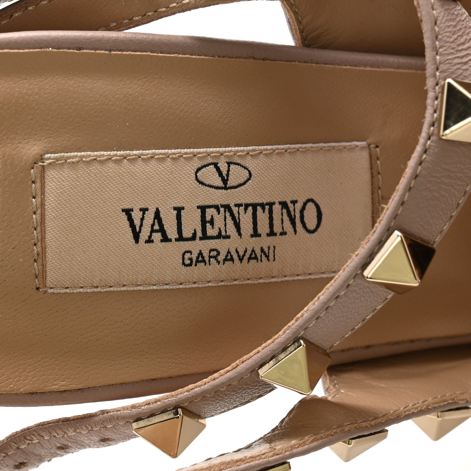 Valentino Garavani Patent Nappa Rockstud Ankle Strap 100mm Pumps 37 Poudre 6 of 11