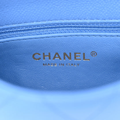 Chanel Caviar Quilted Mini Sweetheart Flap Blue 6 of 11