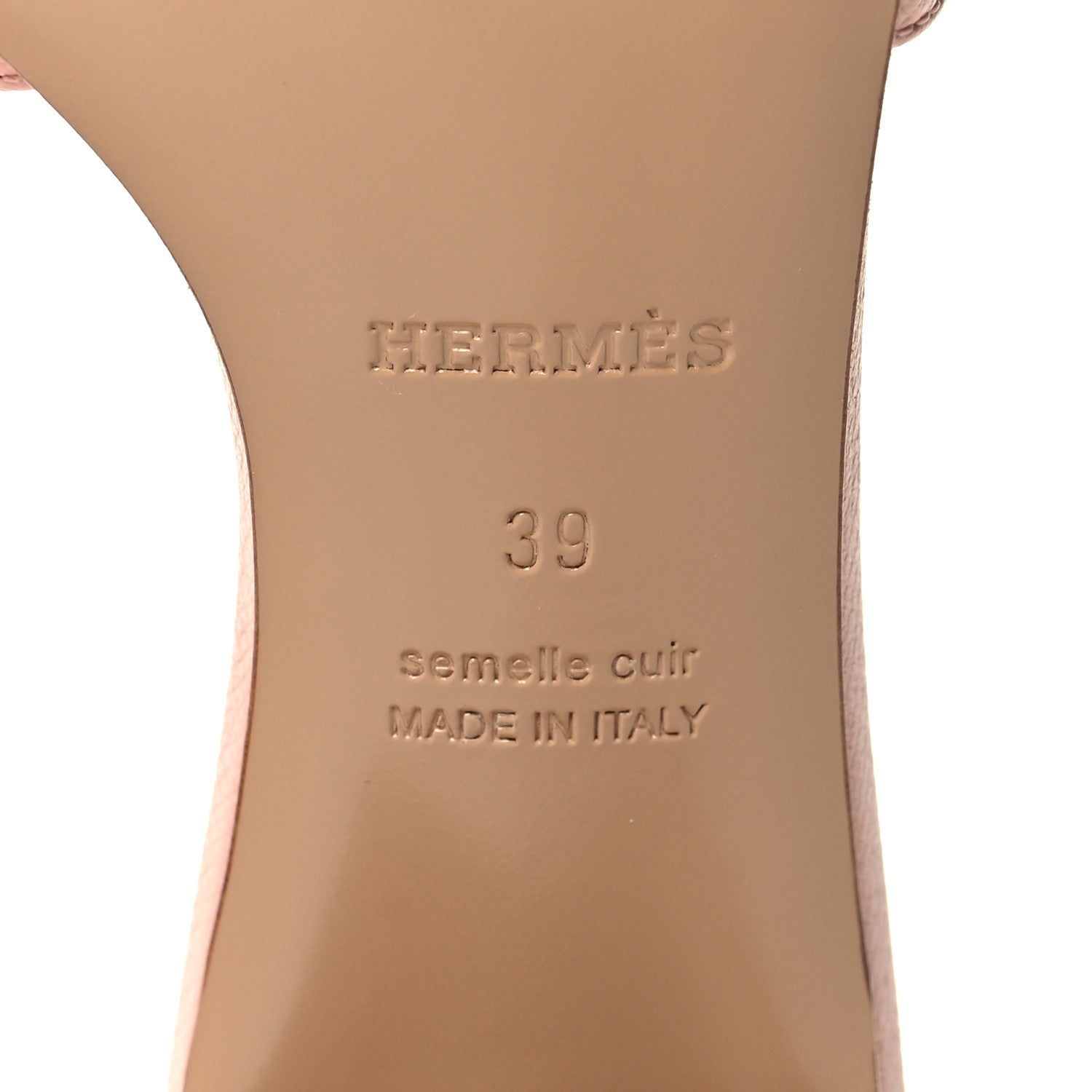 Hermes Epsom Oasis Sandals 39 Rose Aube 7 of 9