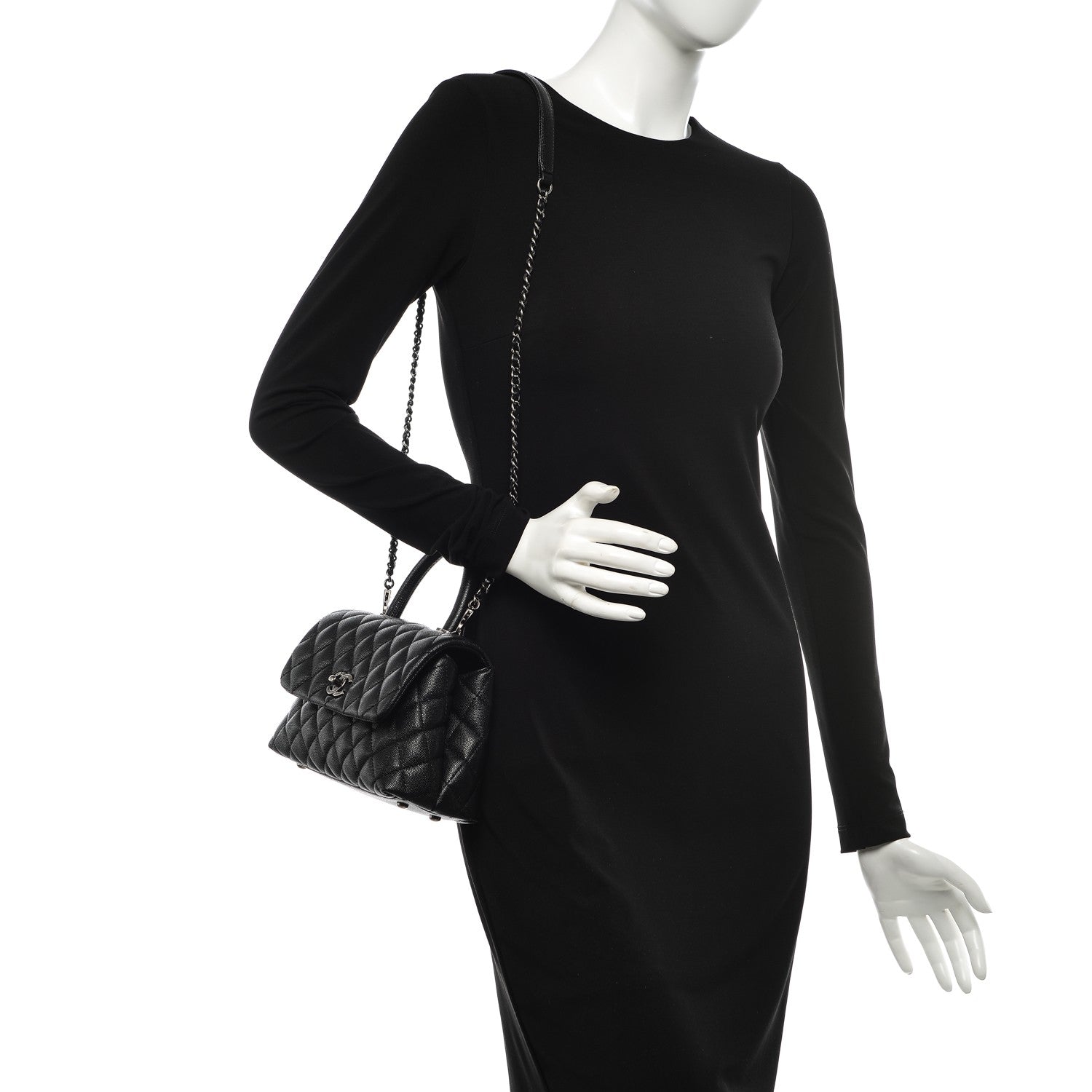 Chanel Caviar Quilted Mini Coco Handle Flap Black 2 of 8