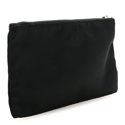 Prada Tessuto Nylon Saffiano Taurus Zip Pouch Black 3 of 6