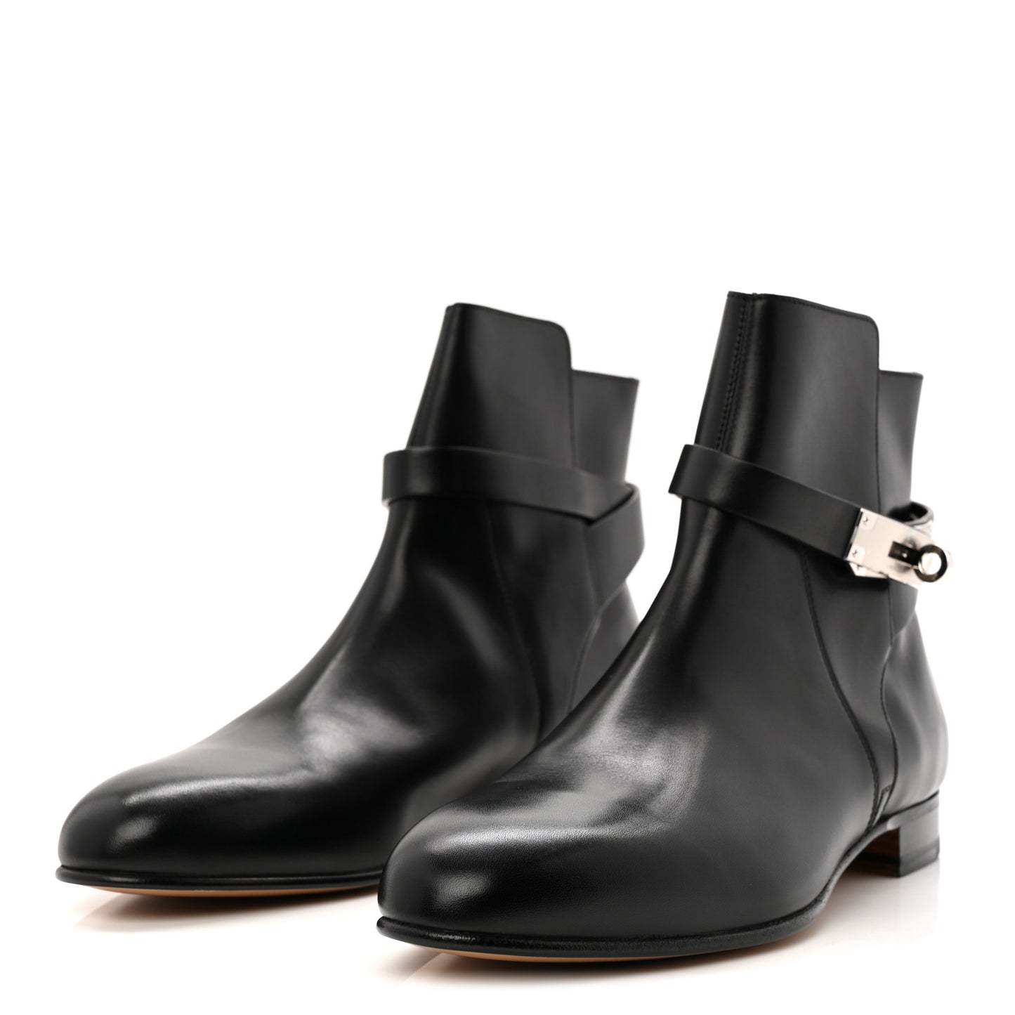 Calfskin Neo Low Boots 38.5 Black