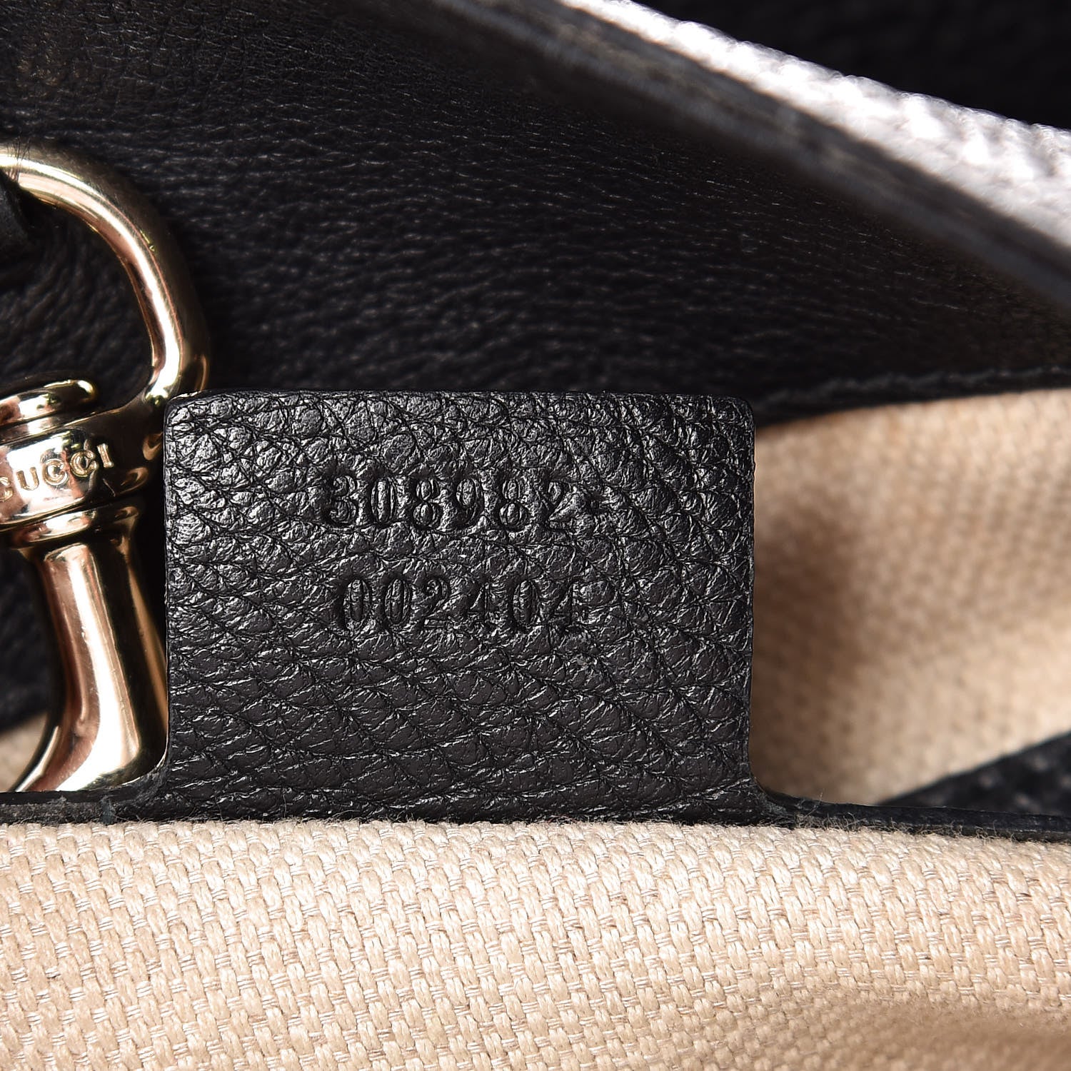 Gucci Pebbled Calfskin Medium Soho Chain Shoulder Bag Black 9 of 16