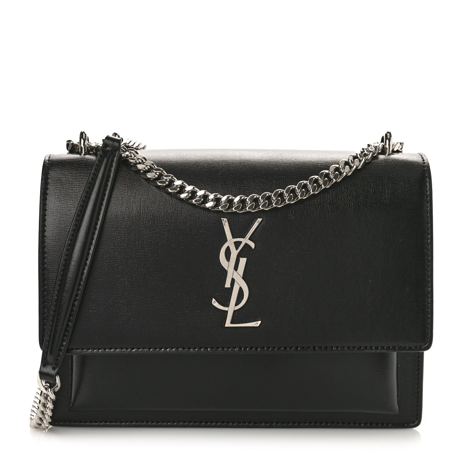 Saint Laurent Calfskin Medium Monogram Sunset Black 1 of 8