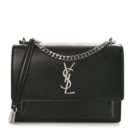 Saint Laurent Calfskin Medium Monogram Sunset Black 1 of 8