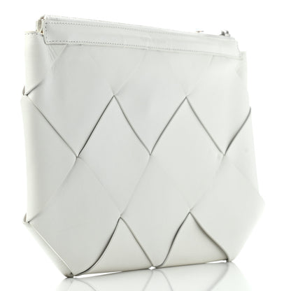 Bottega Veneta Nappa Maxi Intreccio Woven Pouch Clutch White 2 of 12