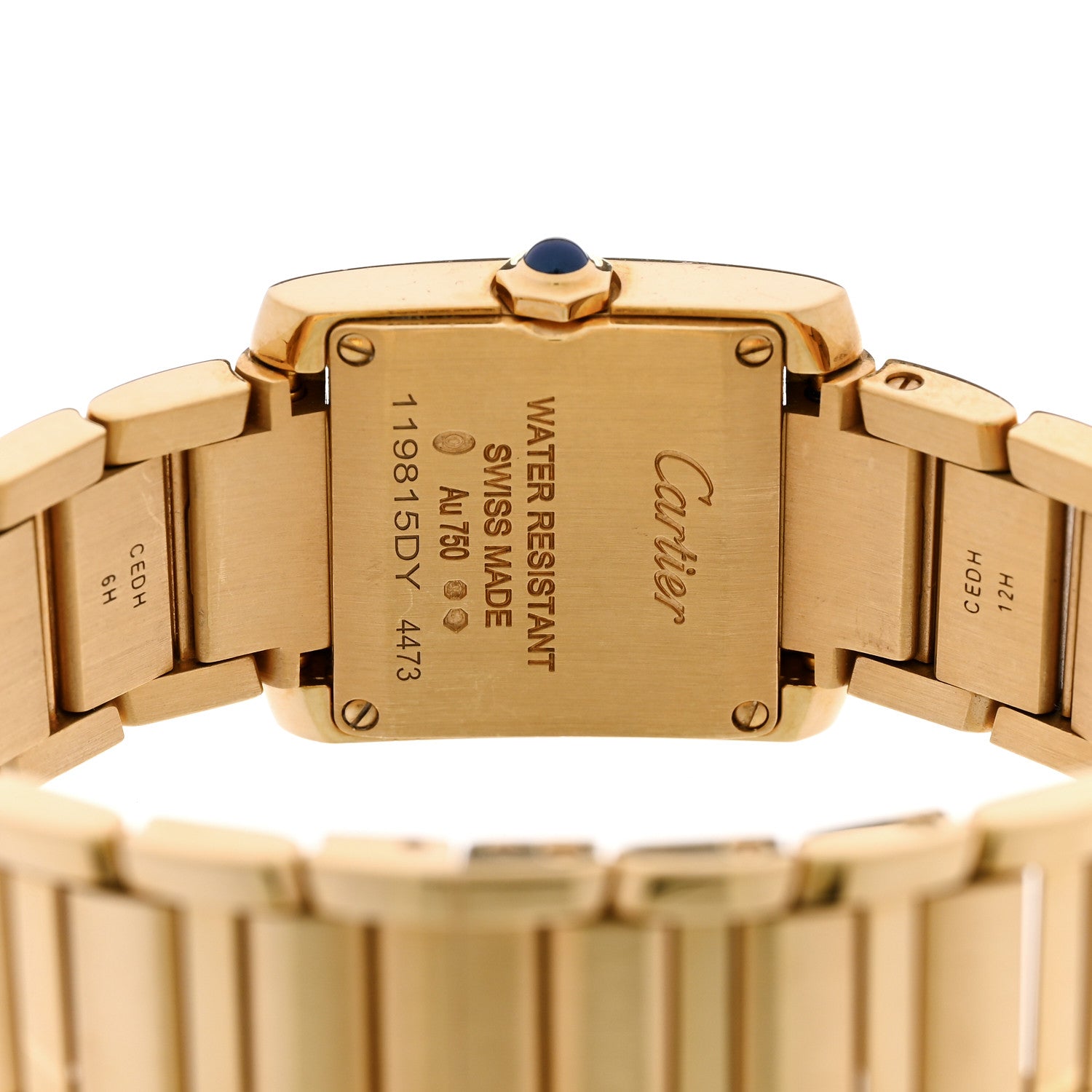 Cartier 18K Yellow Gold 21mm Tank Francaise Quartz Watch 4 of 4
