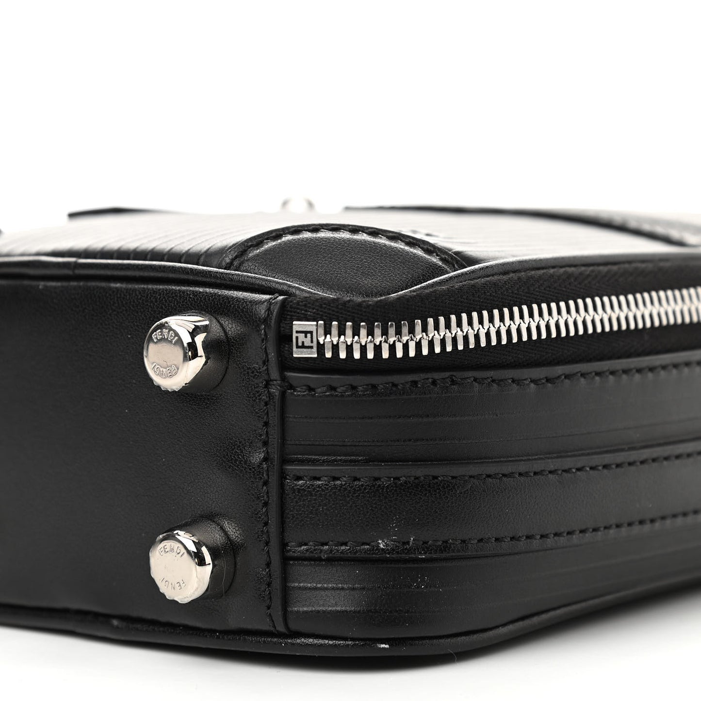 Vitello Astro Rubber Effect Mini Trolley Bag Black