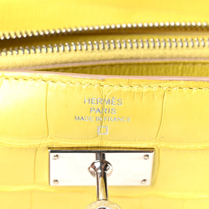 Hermes Matte Alligator Kelly Longue Wallet Mimosa 6 of 12