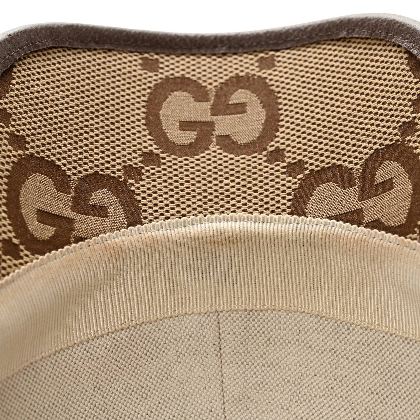 Monogram Jumbo GG Baseball Hat S 56 Camel Ebony