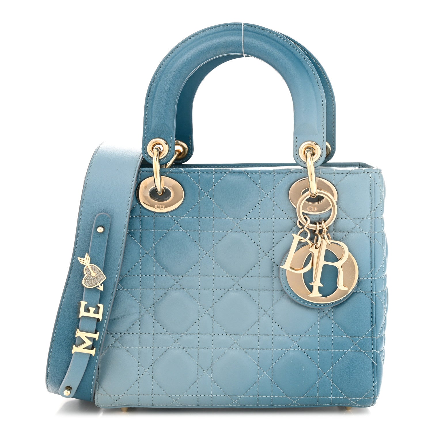 Christian Dior Lambskin Cannage Gradient Small My Lady Dior Denim Blue 1 of 12