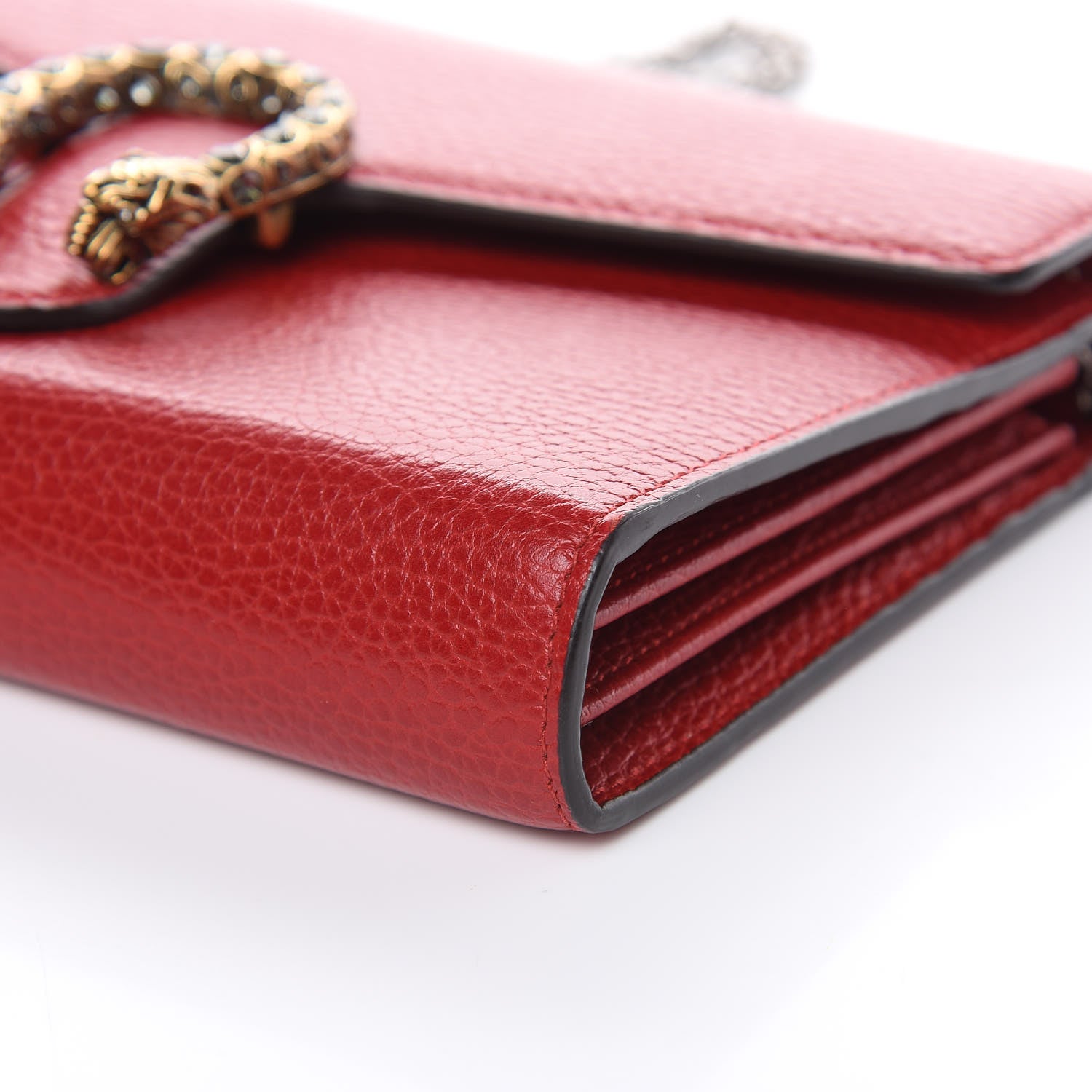 Gucci Calfskin Mini Dionysus Chain Wallet Hibiscus Red 9 of 11