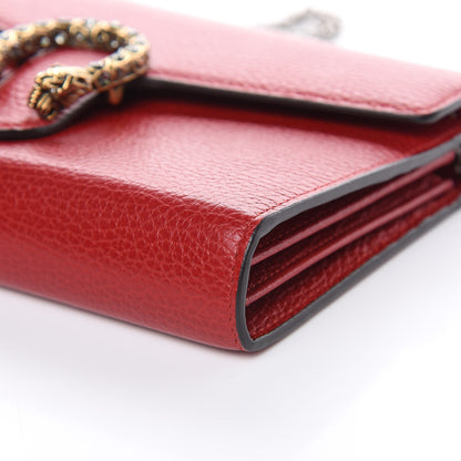 Gucci Calfskin Mini Dionysus Chain Wallet Hibiscus Red 9 of 11