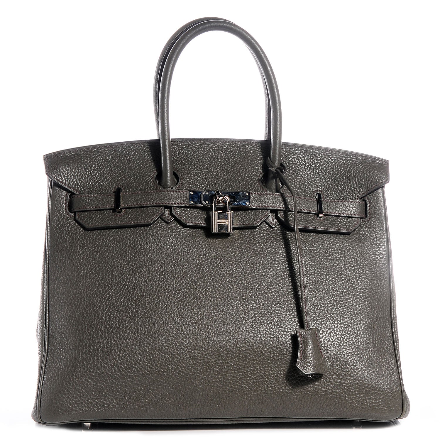 Hermes Taurillon Clemence Birkin 35 Vert de Gris 1 of 17
