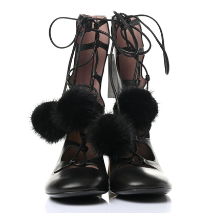 Gucci Calfskin Heloise Lace Up Ankle Boots 38.5 Black 2 of 10