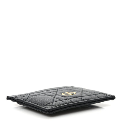 Christian Dior Supple Calfskin Cannage Caro Five-Slot Card Holder Black 4 of 8