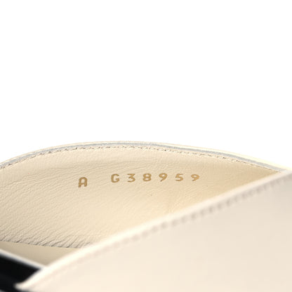 Chanel Lambskin Open Toe Flats 38 Ivory Black 8 of 9