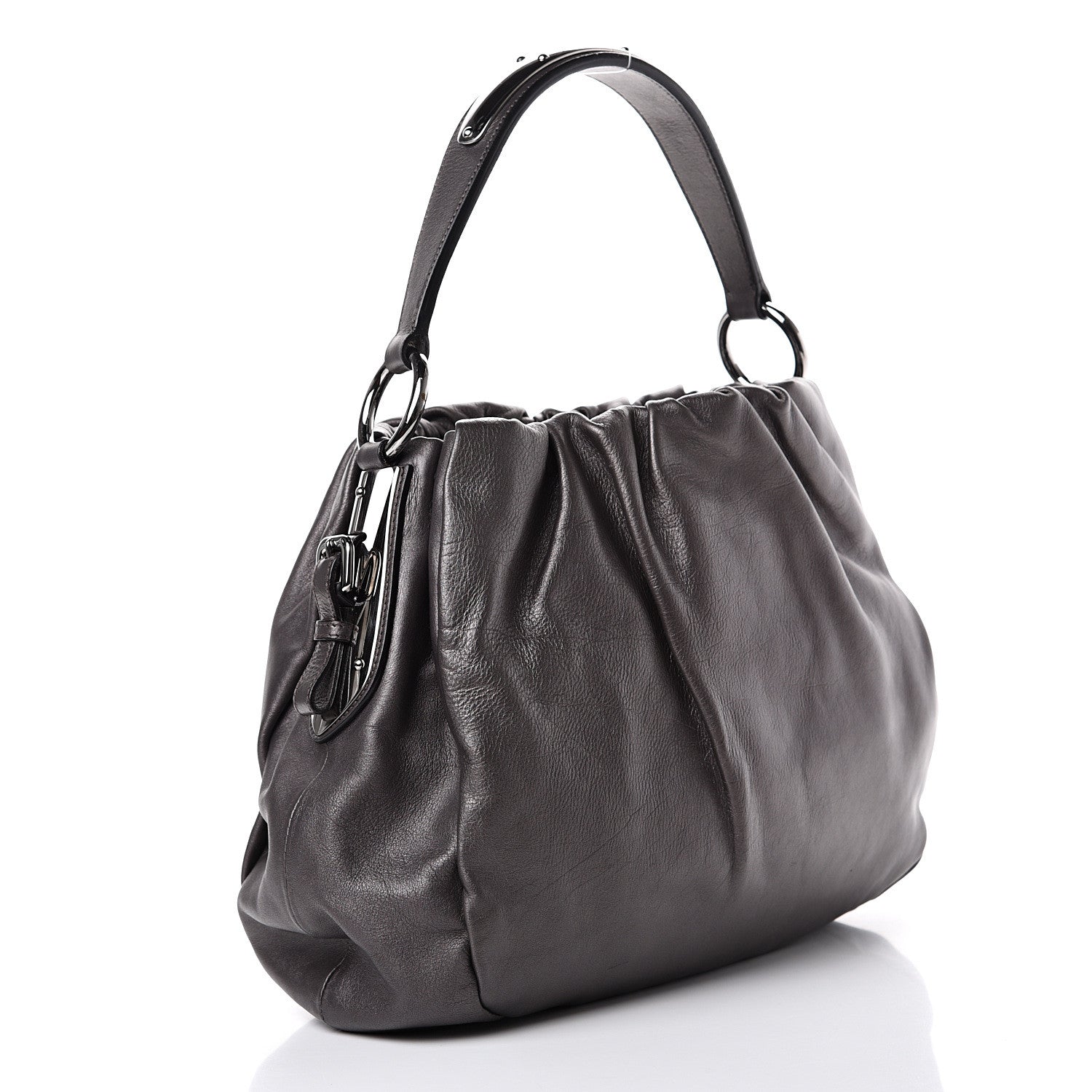 Prada Vitellino Mordo Hobo Grafite Mordore 2 of 11