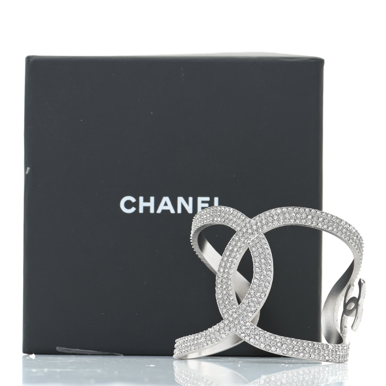 Chanel Crystal CC Cuff Silver 6 of 6