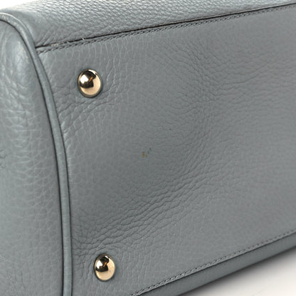 Gucci Pebbled Calfskin Medium Bamboo Shopper Tote Light Blue 10 of 10