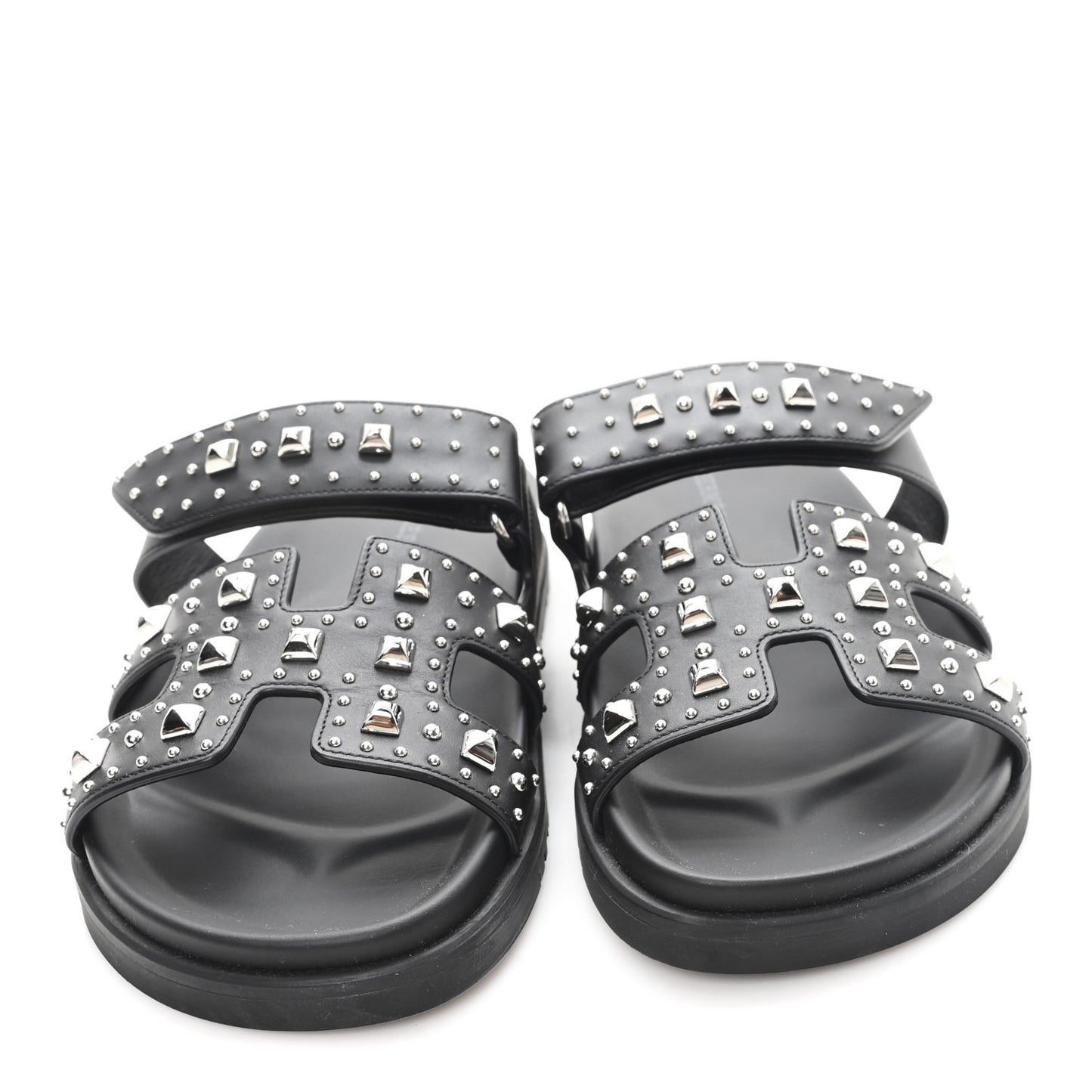 Calfskin Medor Studded Womens Chypre Sandals 37 Black