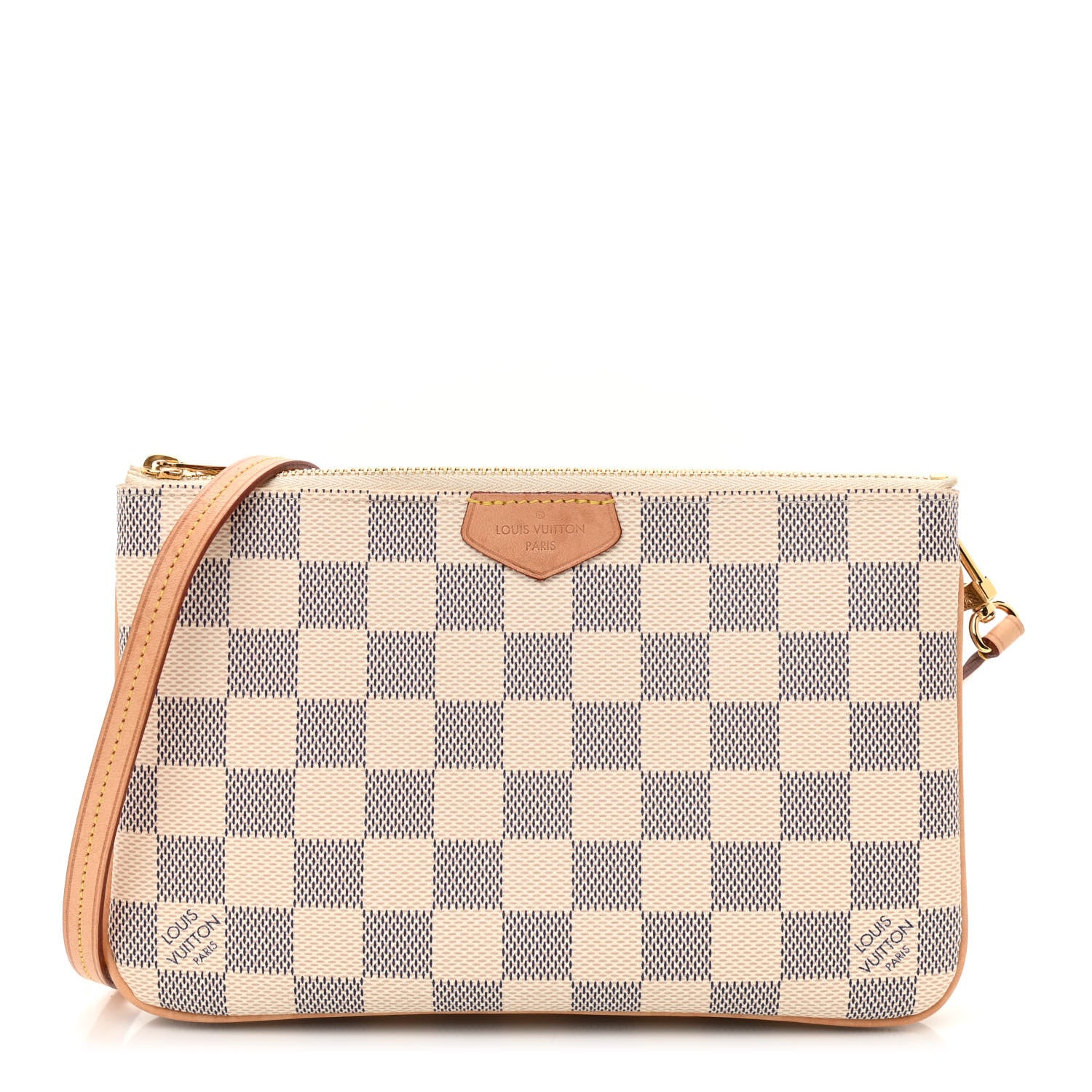 Louis Vuitton Damier Azur Double Zip Pochette 1 of 8
