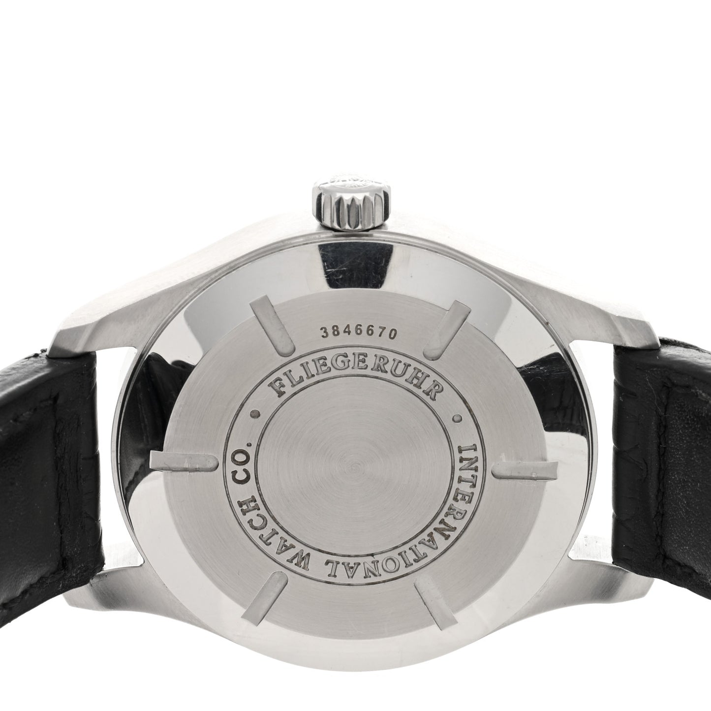 Stainless Steel Alligator 45mm Pilot Worldtimer Automatic Watch Black IW326201