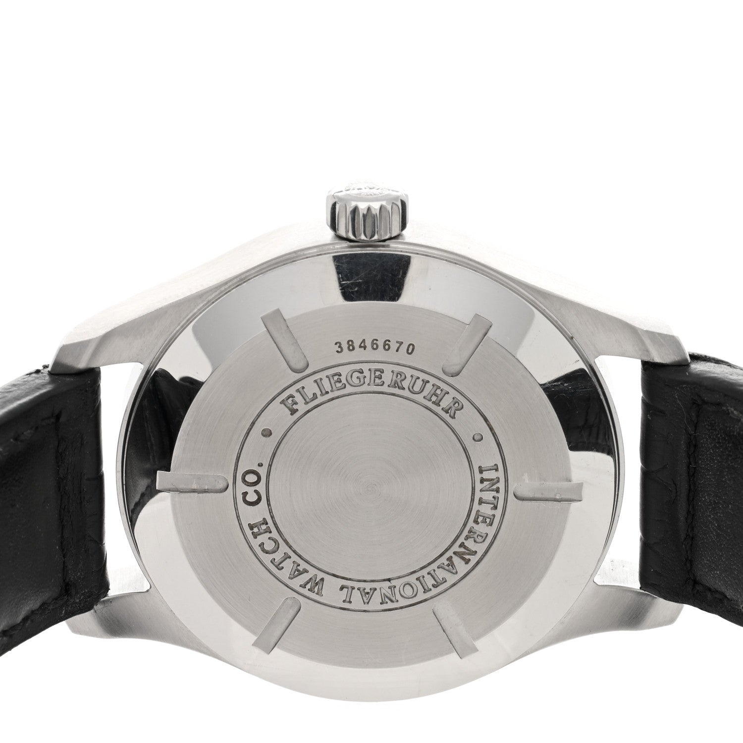 IWC Stainless Steel Alligator 45mm Pilot Worldtimer Automatic Watch Black IW326201 4 of 4