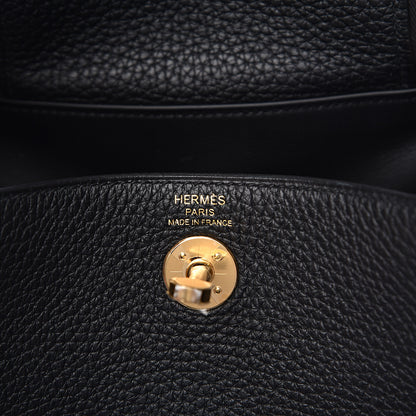 Hermes Taurillon Clemence Mini Lindy 20 Black 8 of 11