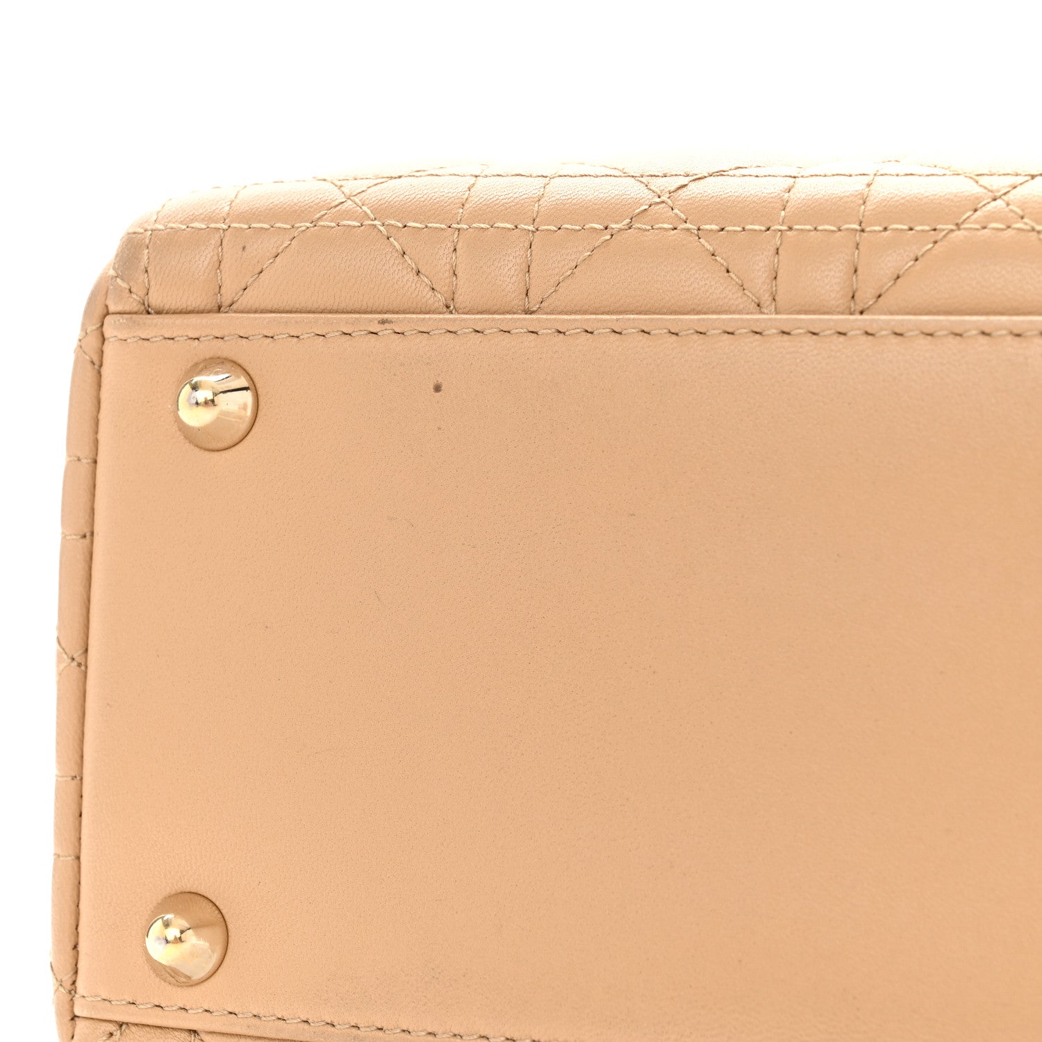 Christian Dior Lambskin Cannage Large Lady Dior Beige 13 of 13