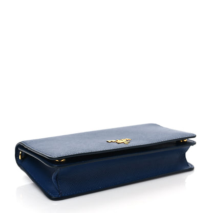 Prada Saffiano Metal Oro Mini Bag Bluette 3 of 6