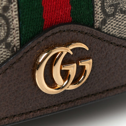 Gucci GG Supreme Monogram Web Small Ophidia Flap Messenger Bag Brown 12 of 15