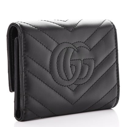Gucci Calfskin Matelasse GG Marmont Wallet Black 3 of 8
